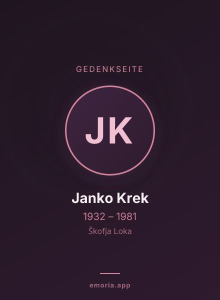 Gedenkportrait von Janko Krek