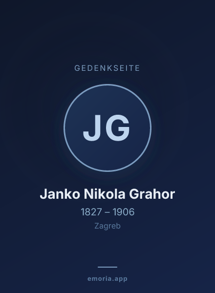 Gedenkportrait von Janko Nikola Grahor