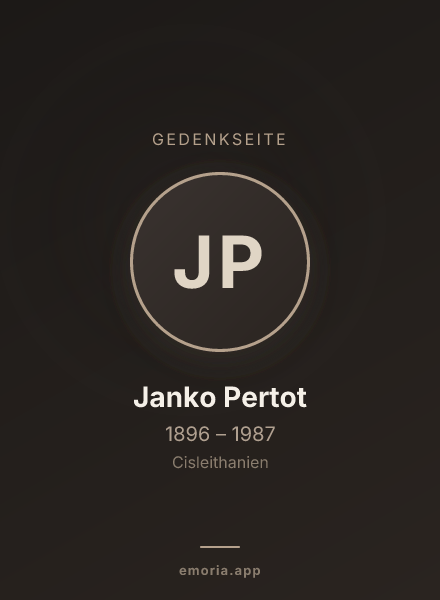 Gedenkportrait von Janko Pertot