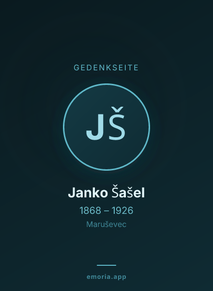 Gedenkportrait von Janko Šašel
