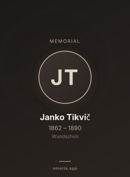 Memorial portrait of Janko Tikvič