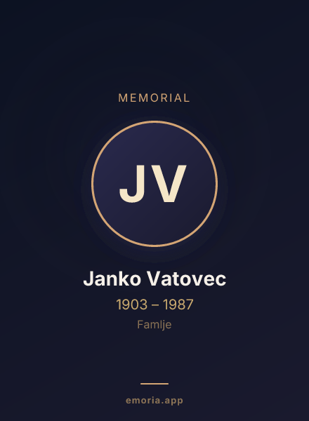 Memorial portrait of Janko Vatovec