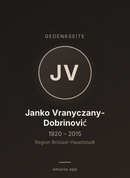 Gedenkportrait von Janko Vranyczany-Dobrinović