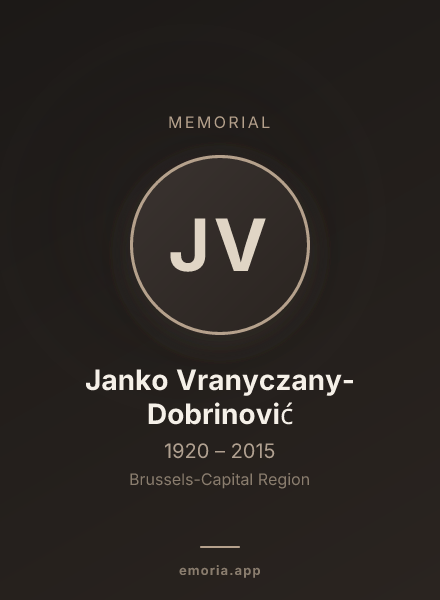 Memorial portrait of Janko Vranyczany-Dobrinović
