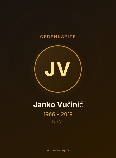 Gedenkportrait von Janko Vučinić