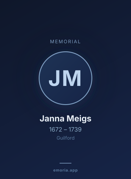 Memorial portrait of Janna Meigs
