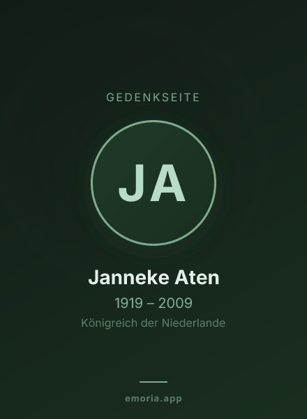Gedenkportrait von Janneke Aten