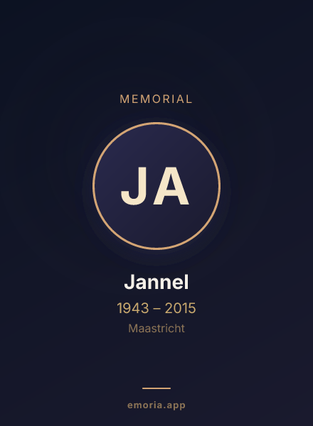 Memorial portrait of Jannel