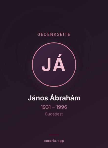 Gedenkportrait von János Ábrahám