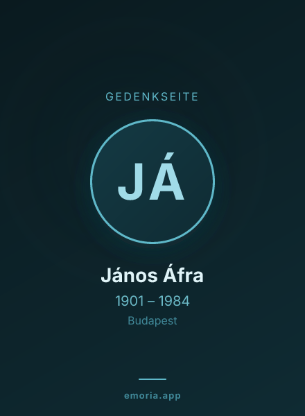Gedenkportrait von János Áfra
