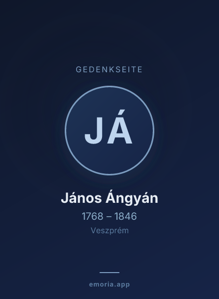 Gedenkportrait von János Ángyán