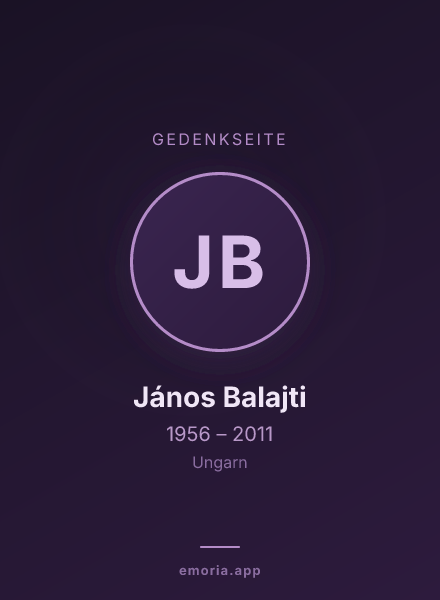 Gedenkportrait von János Balajti