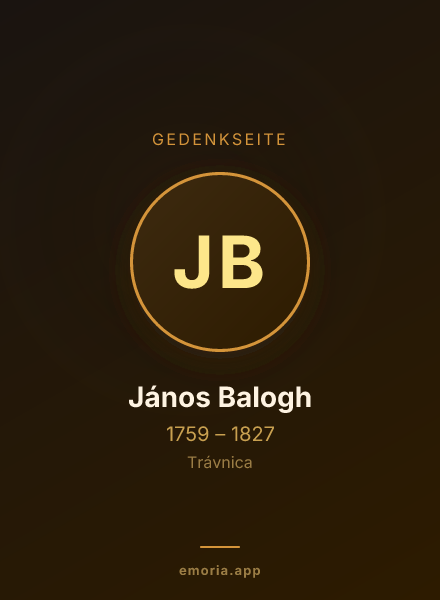 Gedenkportrait von János Balogh