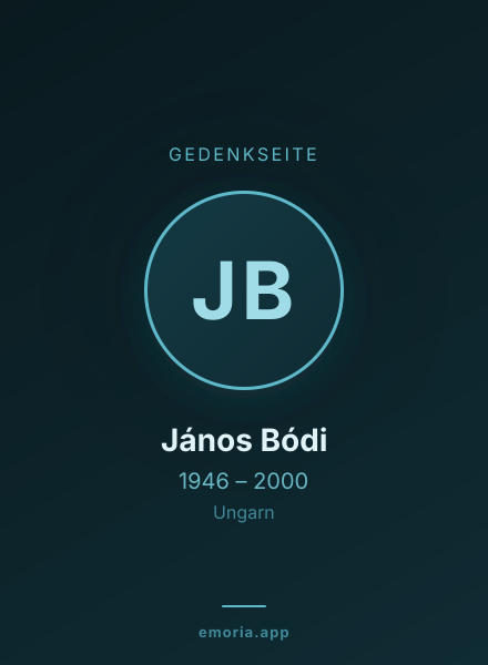 Gedenkportrait von János Bódi