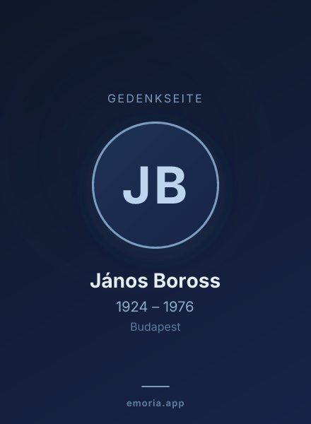 Gedenkportrait von János Boross