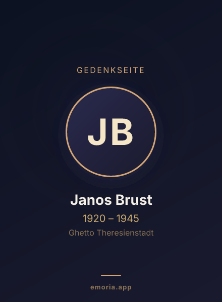Gedenkportrait von Janos Brust