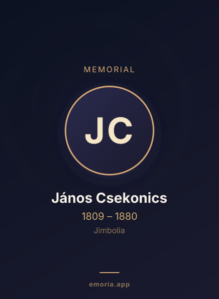 Memorial portrait of János Csekonics