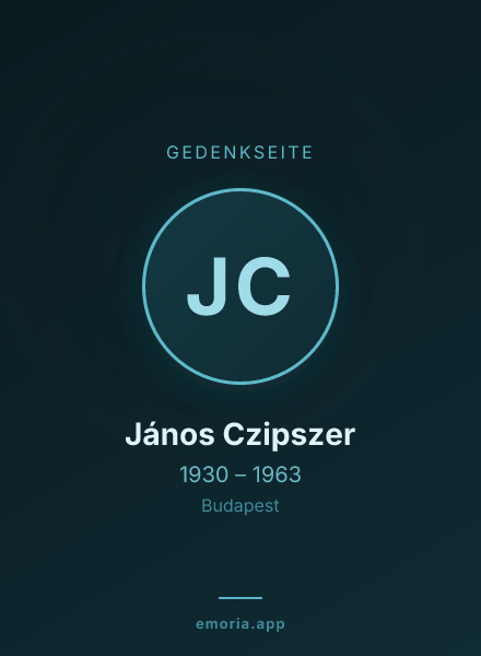 Gedenkportrait von János Czipszer