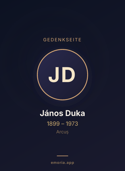 Gedenkportrait von János Duka