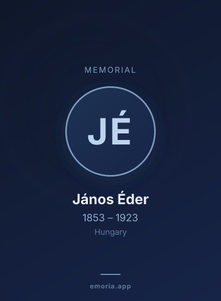 Memorial portrait of János Éder