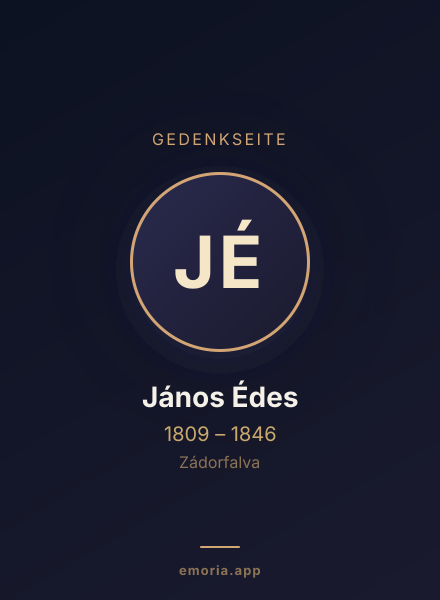Gedenkportrait von János Édes