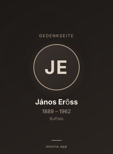 Gedenkportrait von János Erőss