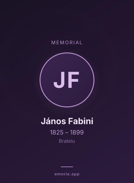 Memorial portrait of János Fabini