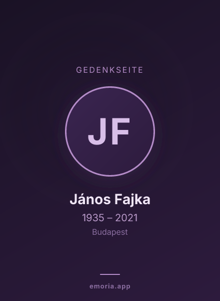 Gedenkportrait von János Fajka