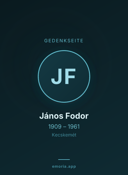 Gedenkportrait von János Fodor