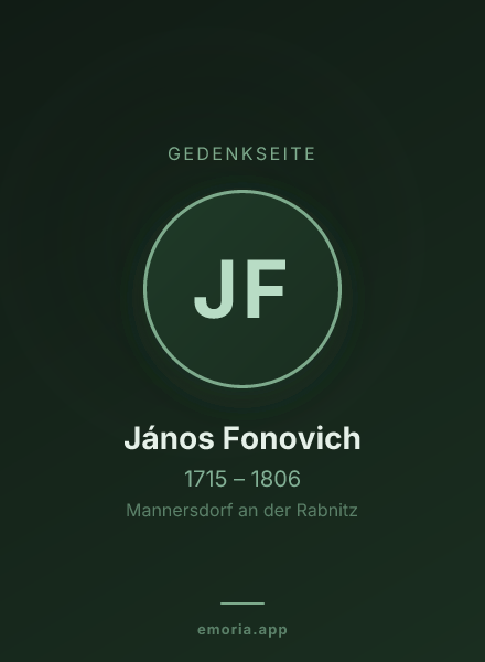 Gedenkportrait von János Fonovich