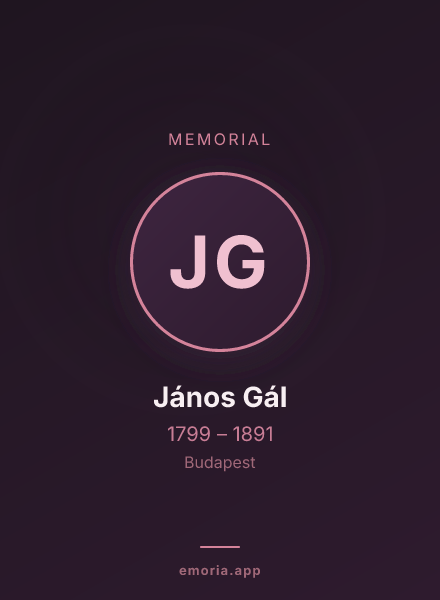 Memorial portrait of János Gál