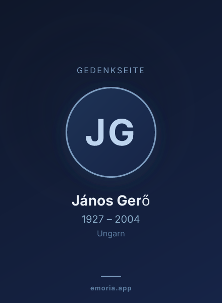 Gedenkportrait von János Gerő