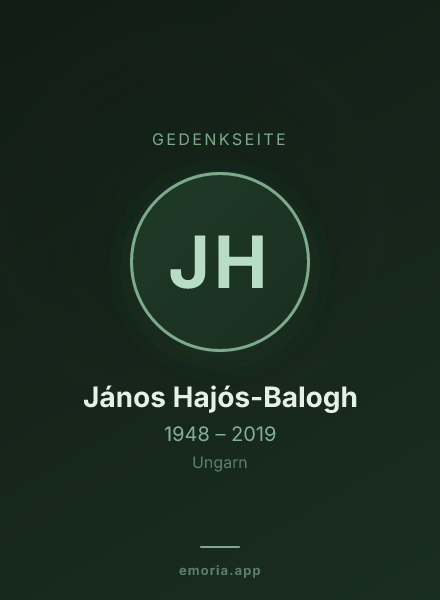 Gedenkportrait von János Hajós-Balogh
