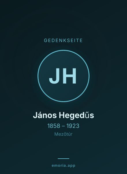Gedenkportrait von János Hegedűs