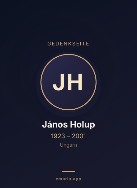 Gedenkportrait von János Holup