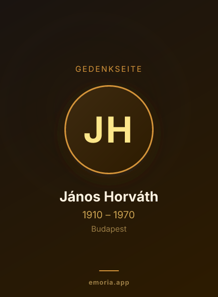 Gedenkportrait von János Horváth