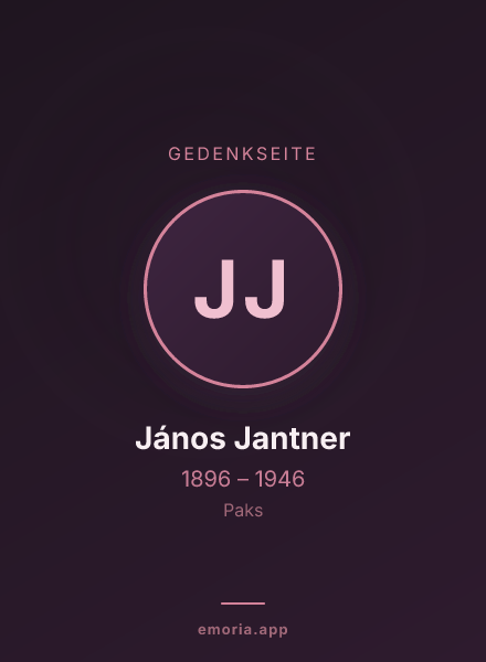 Gedenkportrait von János Jantner