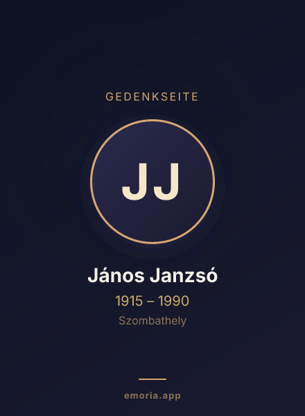 Gedenkportrait von János Janzsó