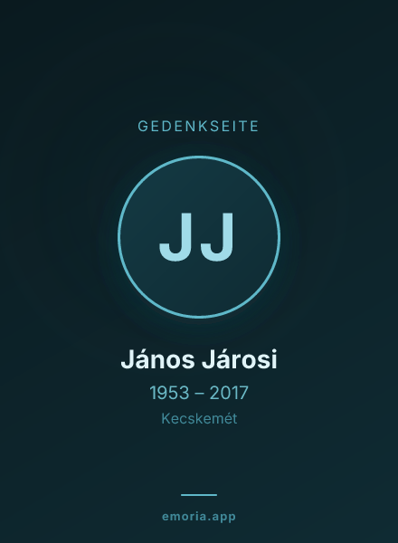 Gedenkportrait von János Járosi