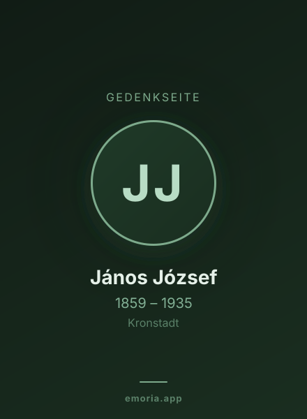 Gedenkportrait von János József