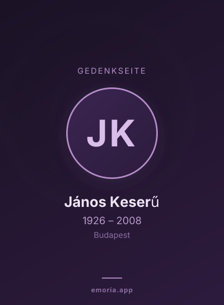Gedenkportrait von János Keserű