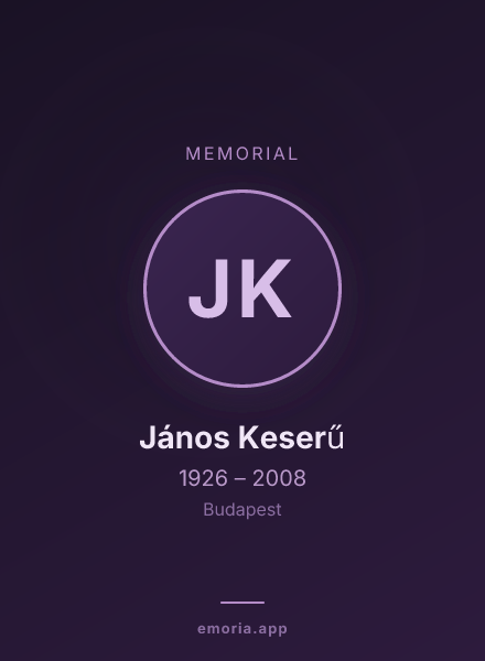 Memorial portrait of János Keserű