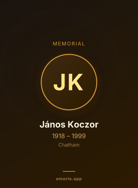 Memorial portrait of János Koczor