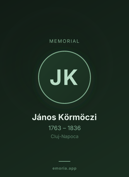Memorial portrait of János Körmöczi