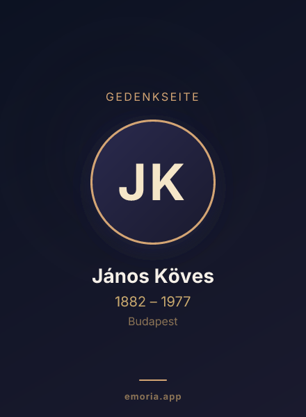 Gedenkportrait von János Köves