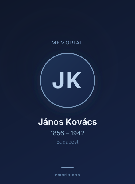 Memorial portrait of János Kovács