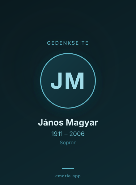 Gedenkportrait von János Magyar