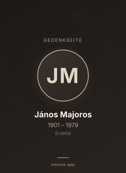 Gedenkportrait von János Majoros