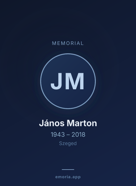 Memorial portrait of János Marton
