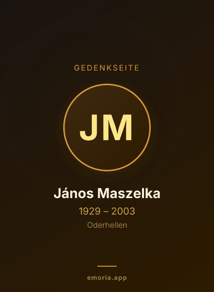Gedenkportrait von János Maszelka